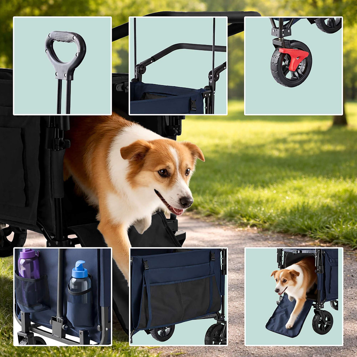 Folding Trolley with Roof, 200L Capacity, 150kg Load