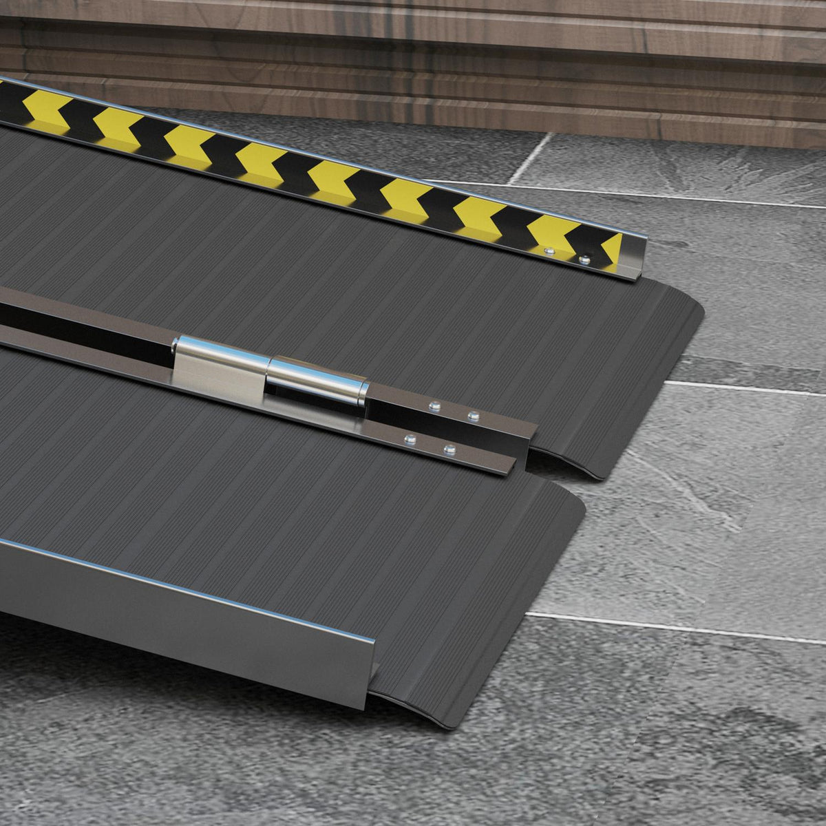 Folding Wheelchair Ramp, Non-Slip Surface, Portable Aluminum