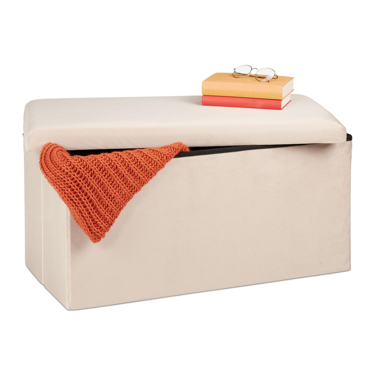 Folding bench in velvet
