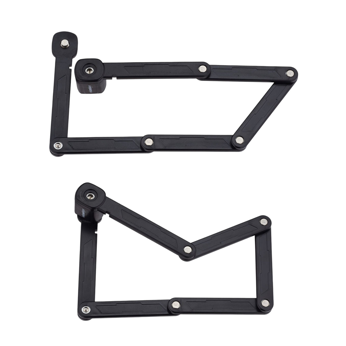 Folding bicycle lock with bracket