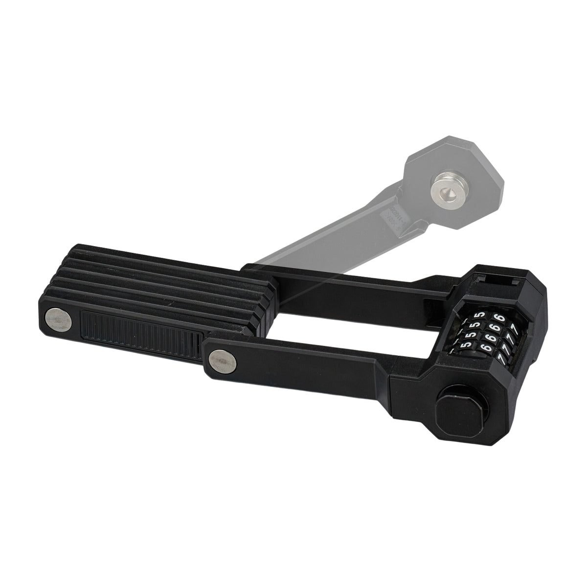 Folding bike lock with combination lock