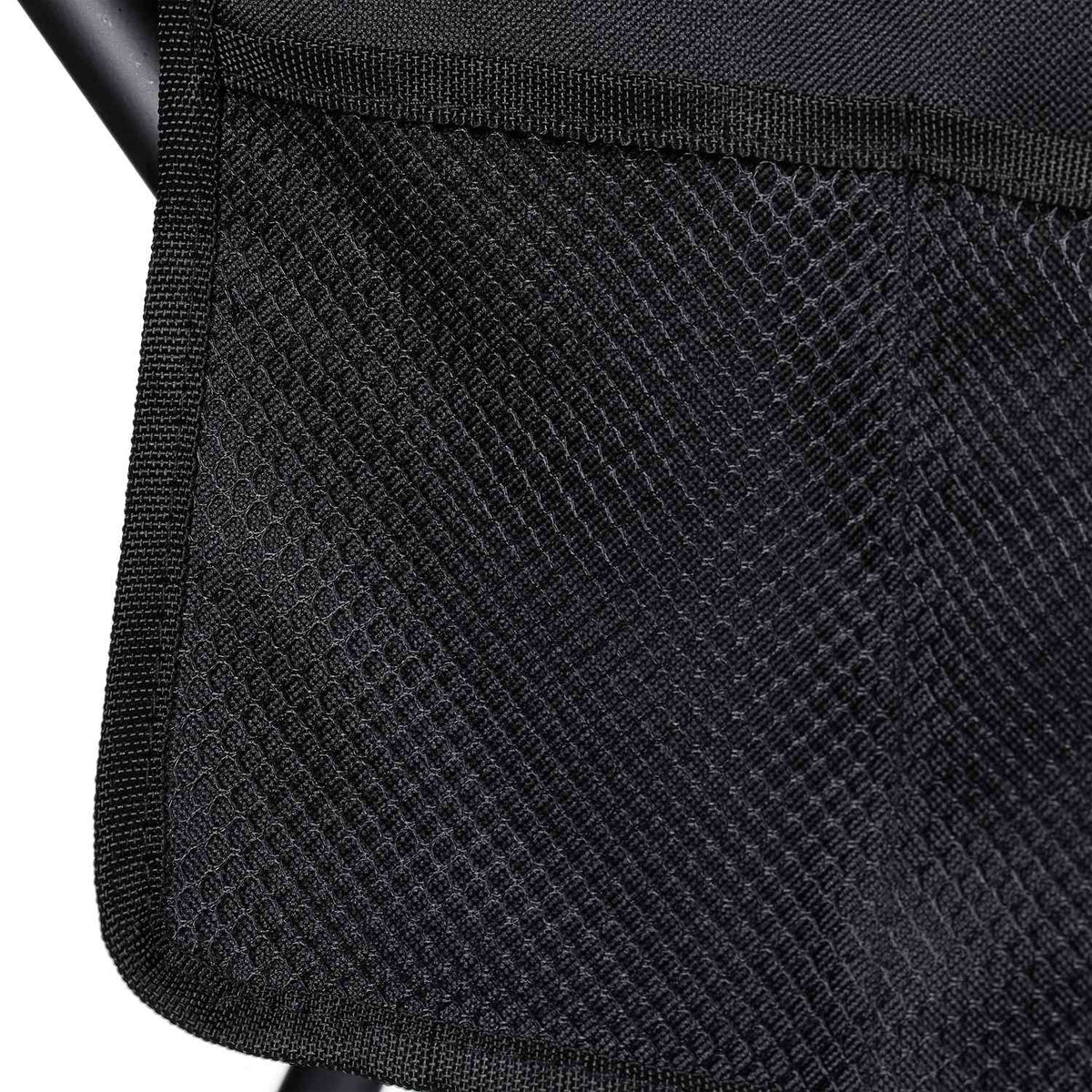 Folding camping chair with bottle holder