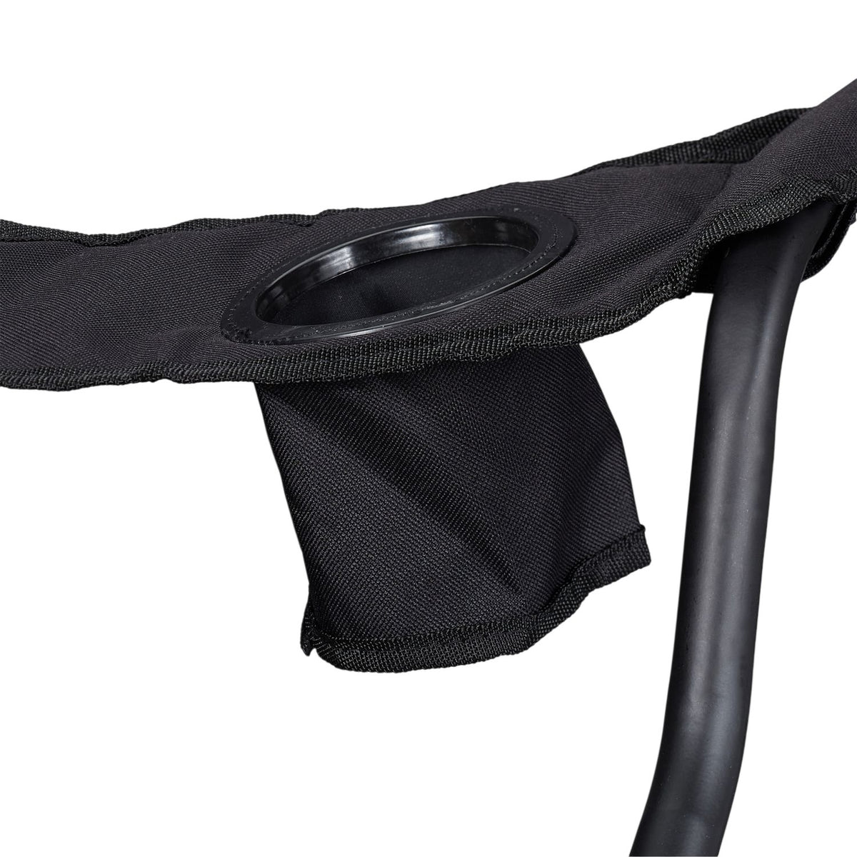 Folding camping chair with bottle holder