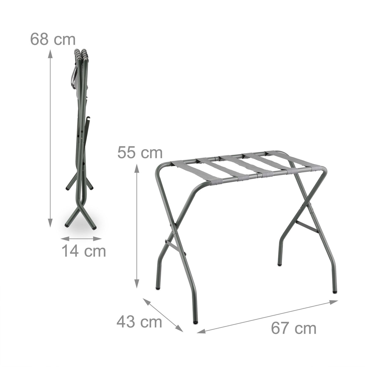 Folding coat stand in metal