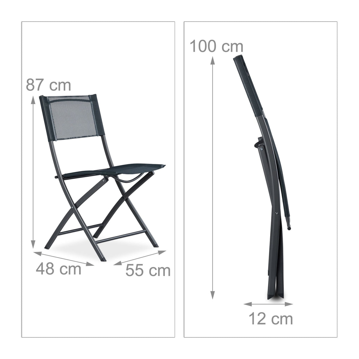 Folding garden chair set of 2