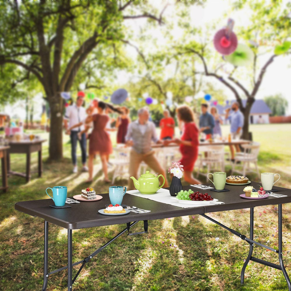 Folding garden table