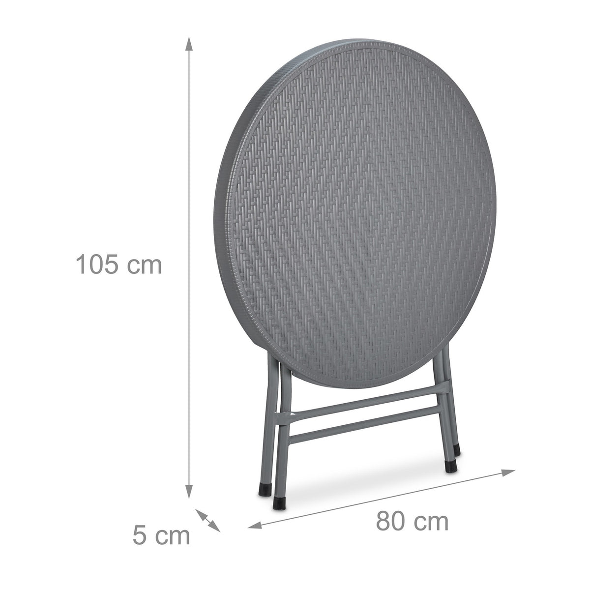 Folding garden table in rattan look