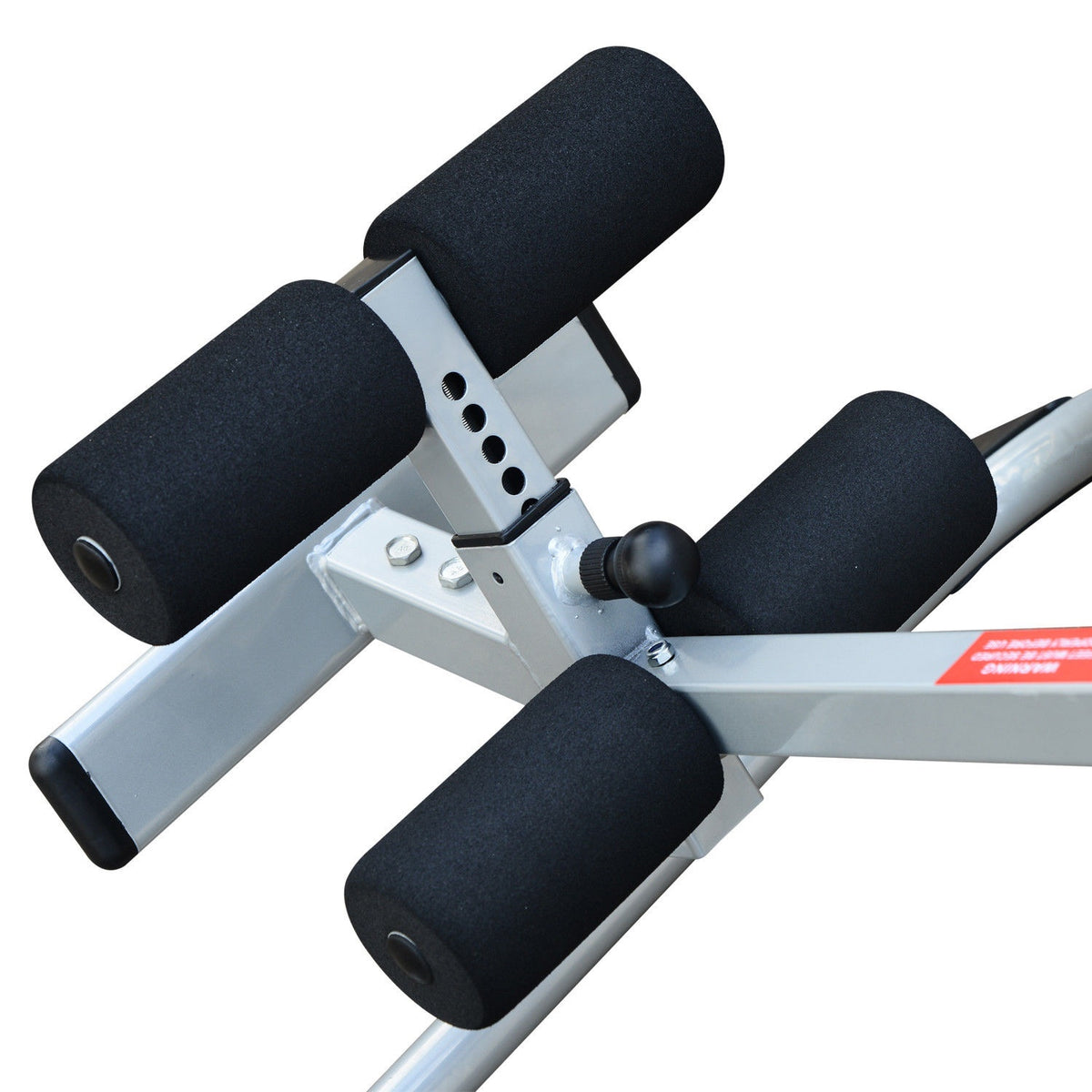 Folding inversion table with adjustable safety belt made of steel in silver-black |