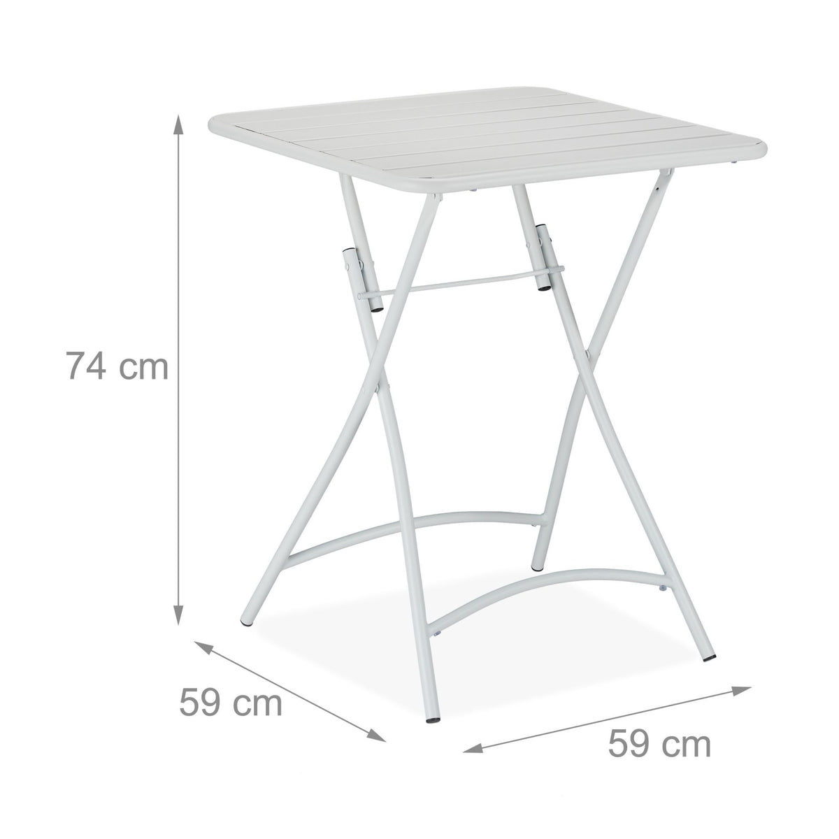 Folding metal balcony table