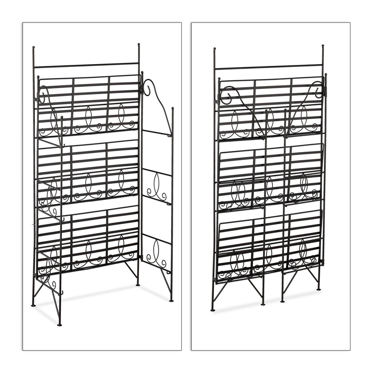 Folding metal flower stand