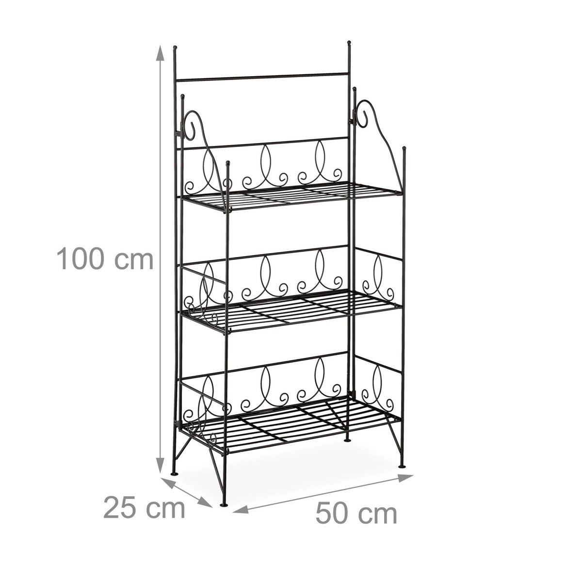 Folding metal flower stand