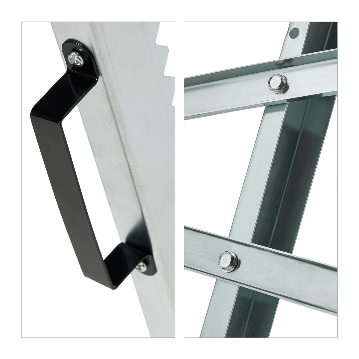 Folding metal saw stand