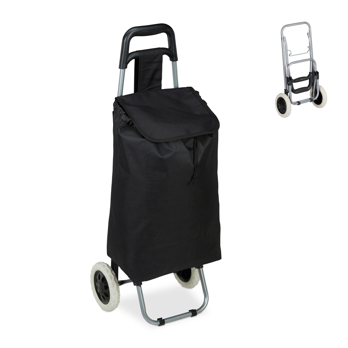 Folding shopping trolley