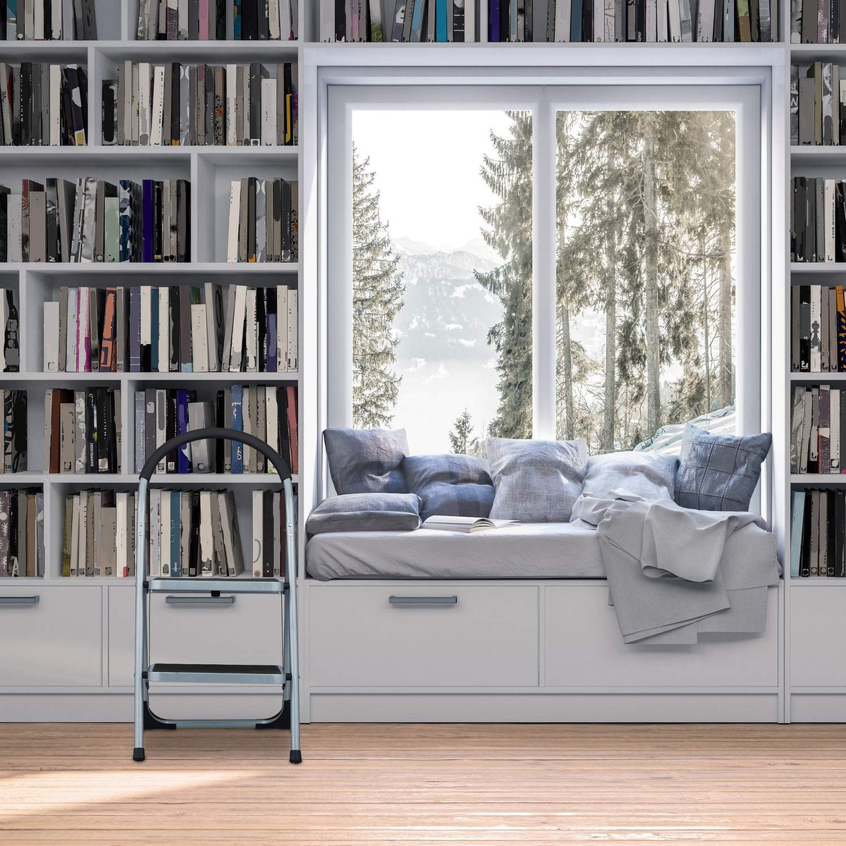 Folding stepladder, 2 steps