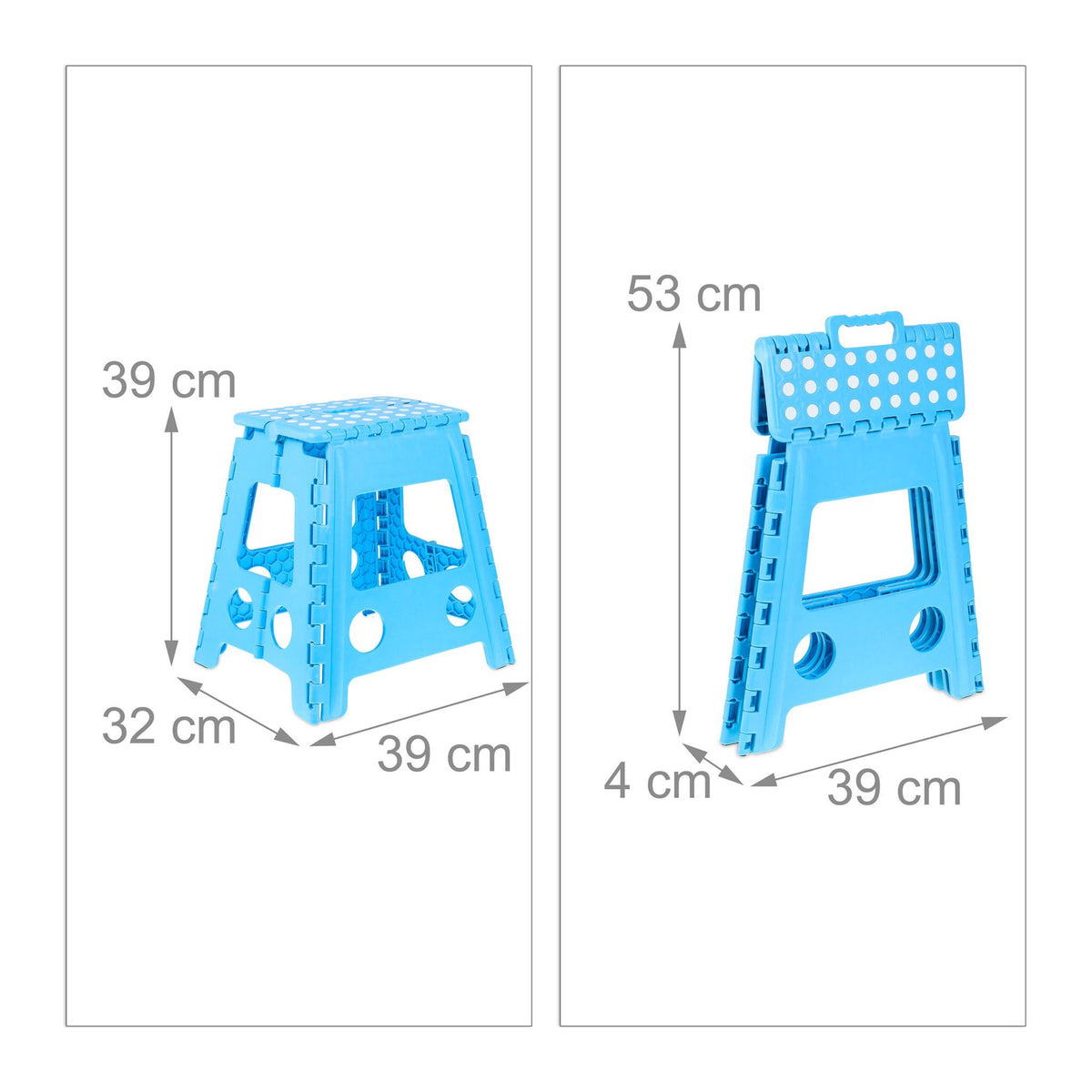Folding stool XL blue