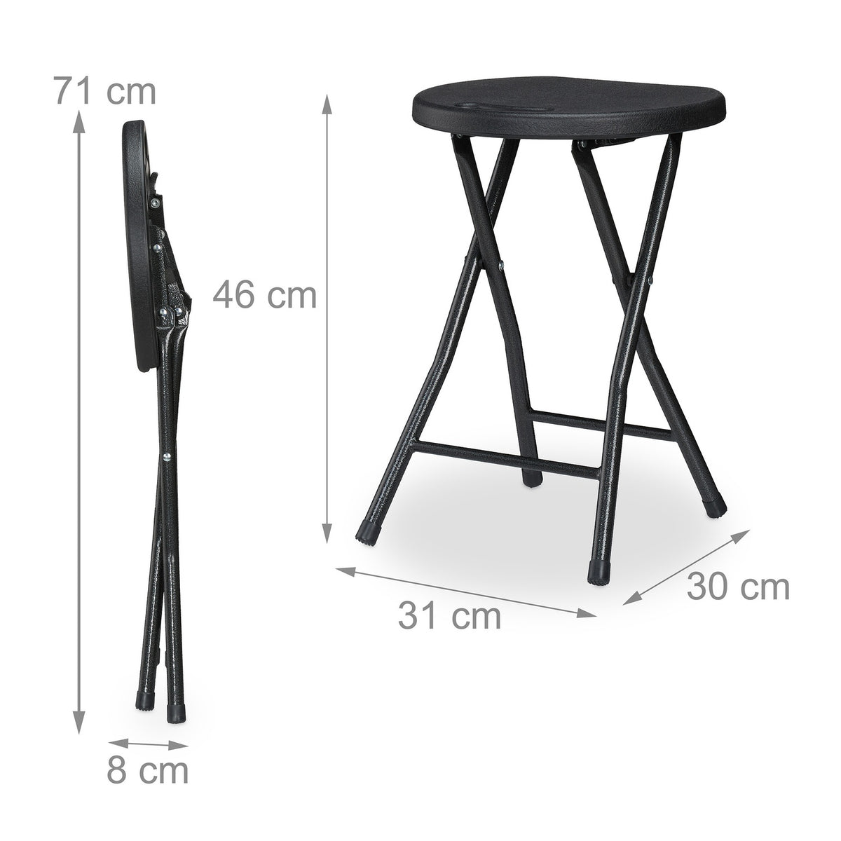 Folding stool set of 2