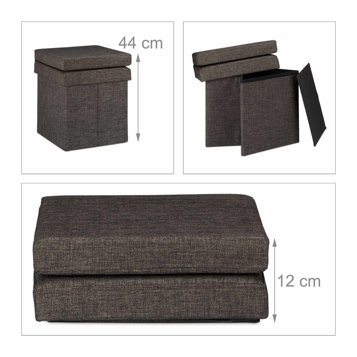 Folding stool with backrest
