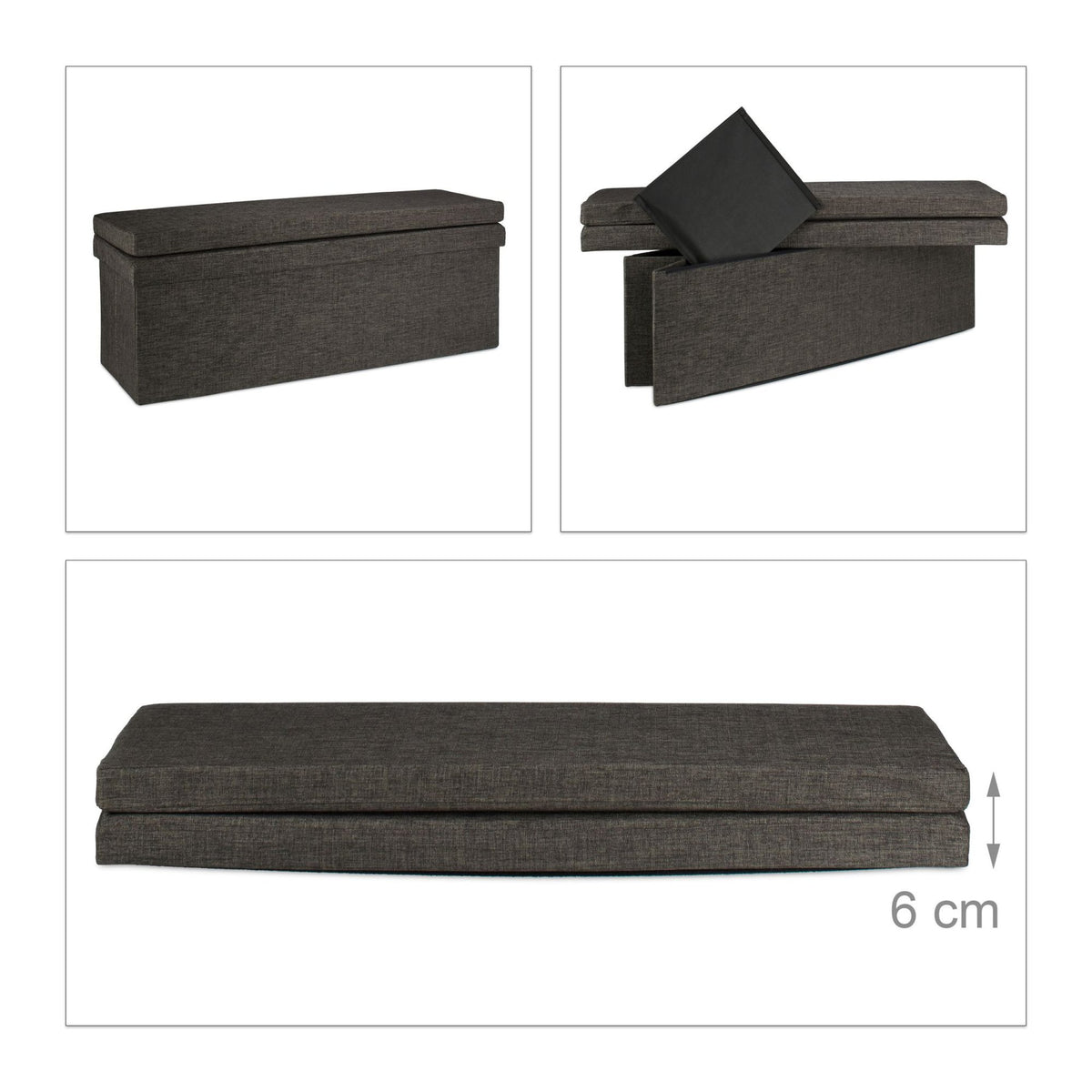 Folding stool with backrest XL