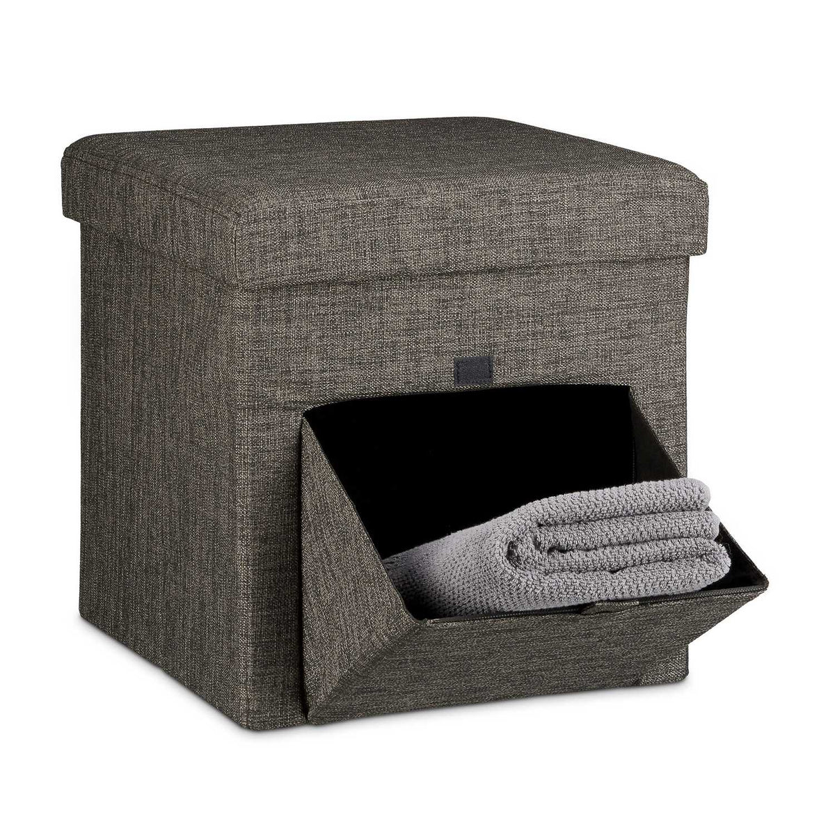 Folding stool with flap