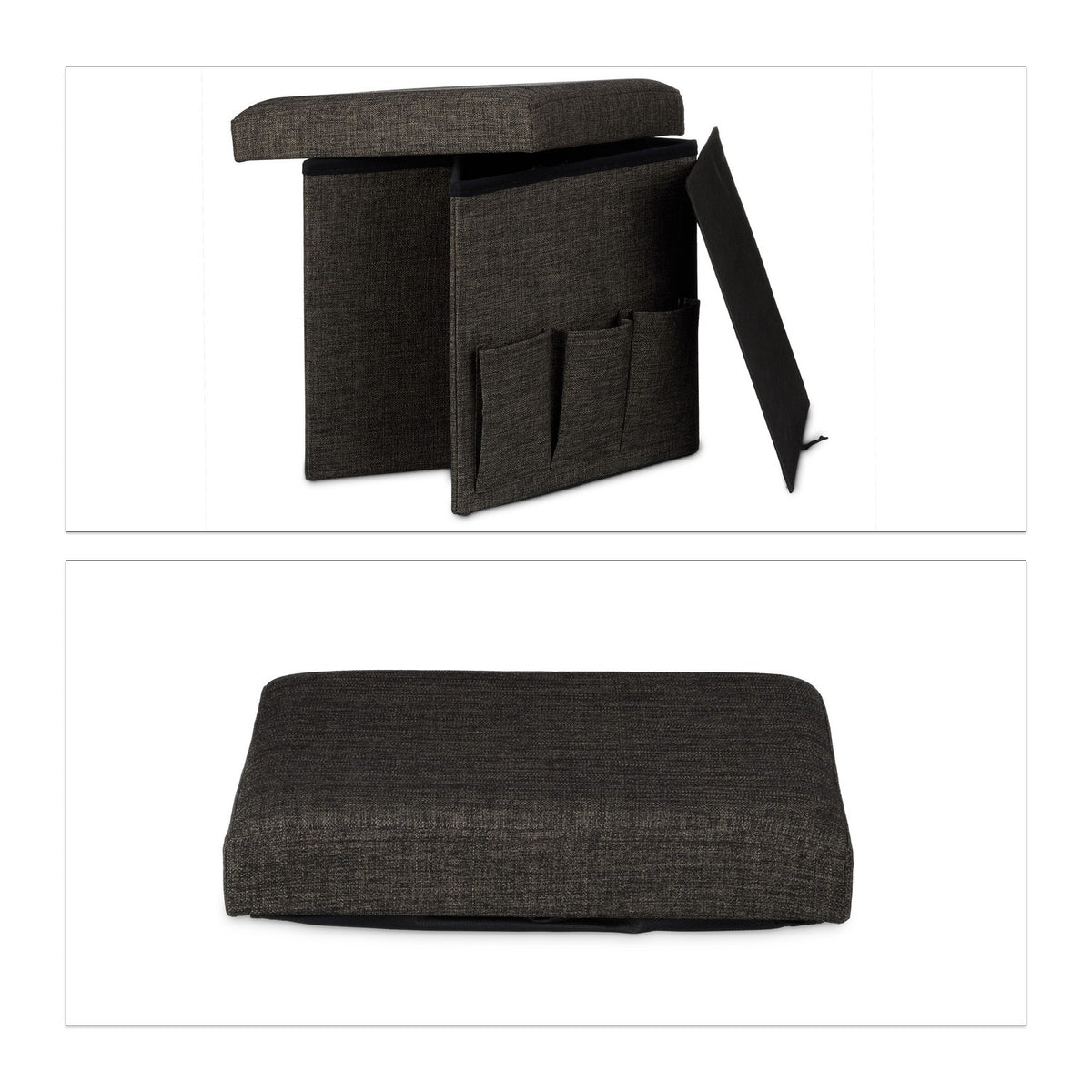 Folding stool with pockets Linne