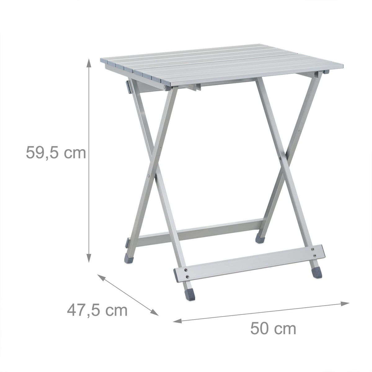 Folding table aluminum 49.5 cm