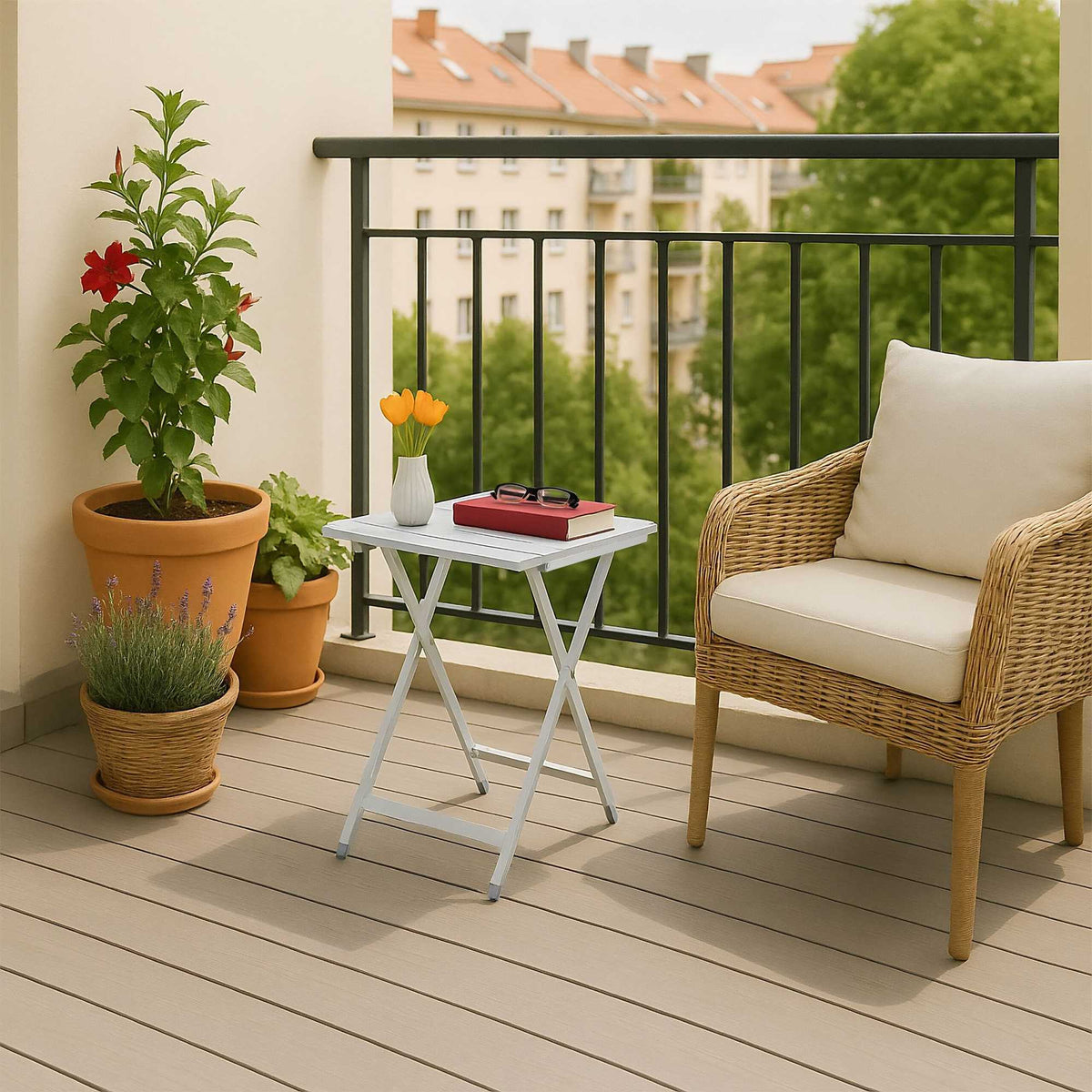 Folding table aluminum 49.5 cm