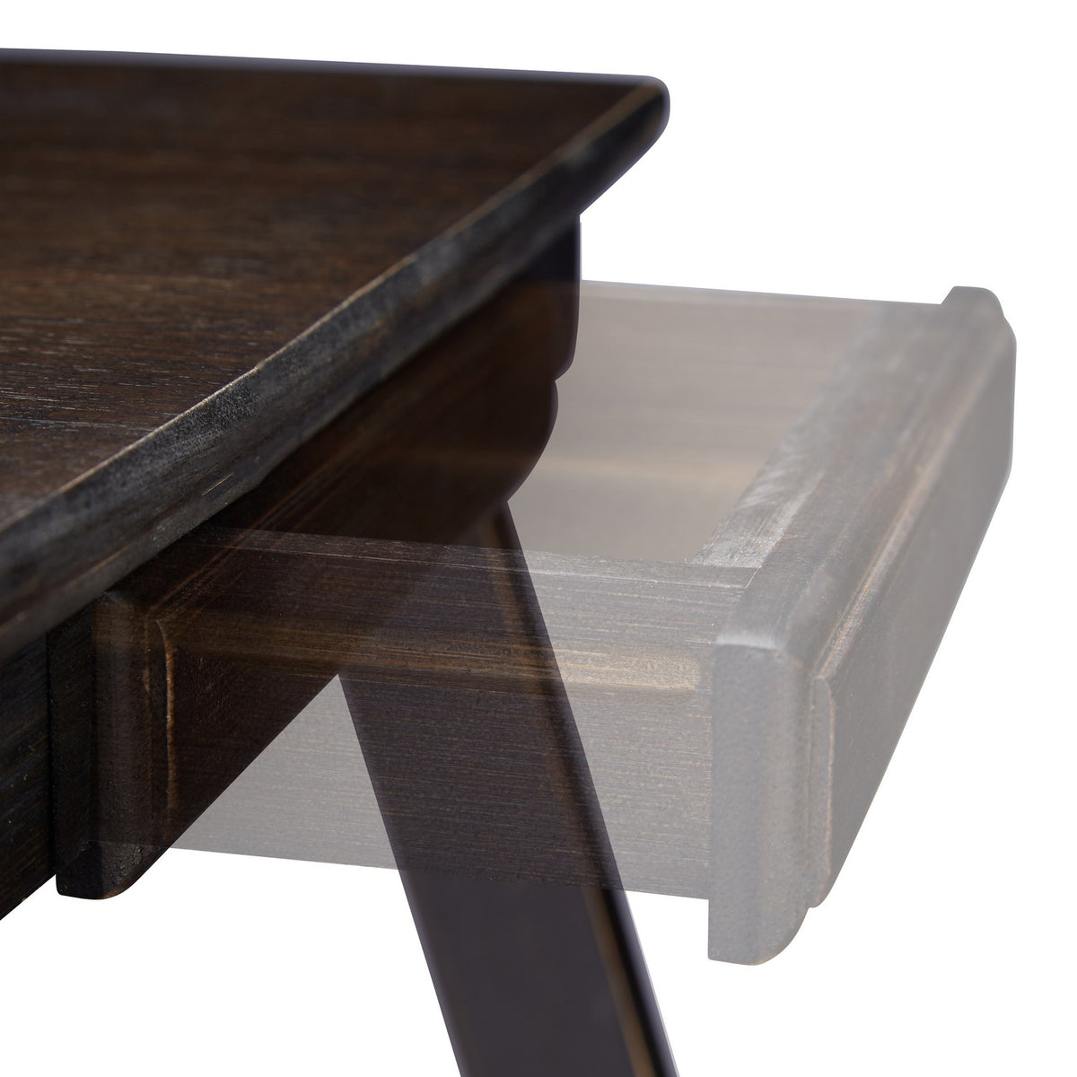 Folding table for laptop dark brown