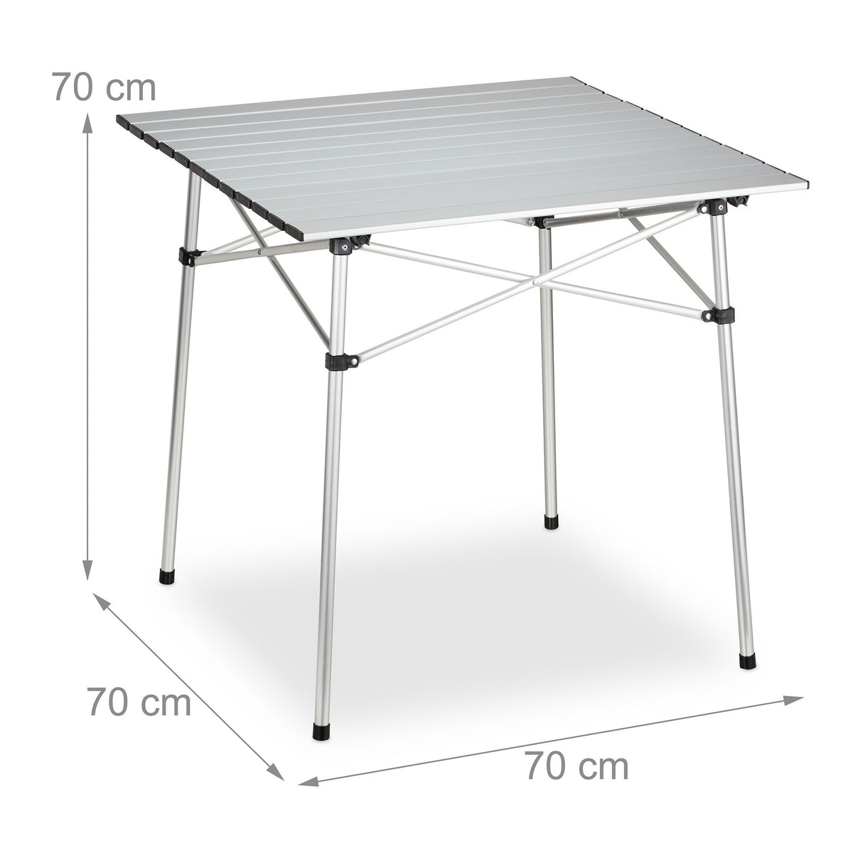 Folding table in aluminium