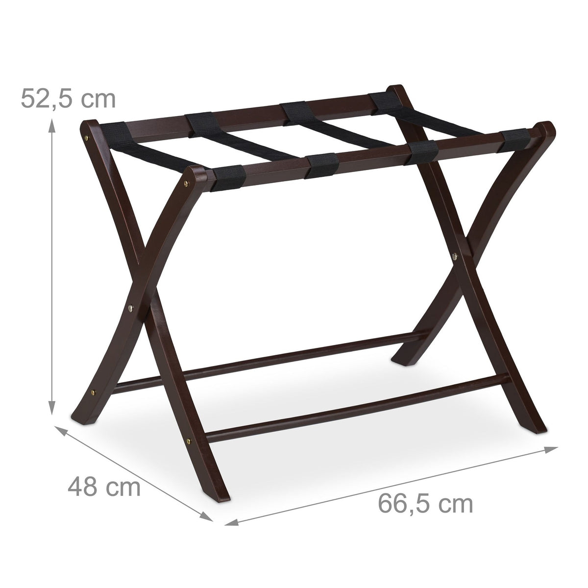 Folding wooden suitcase stand