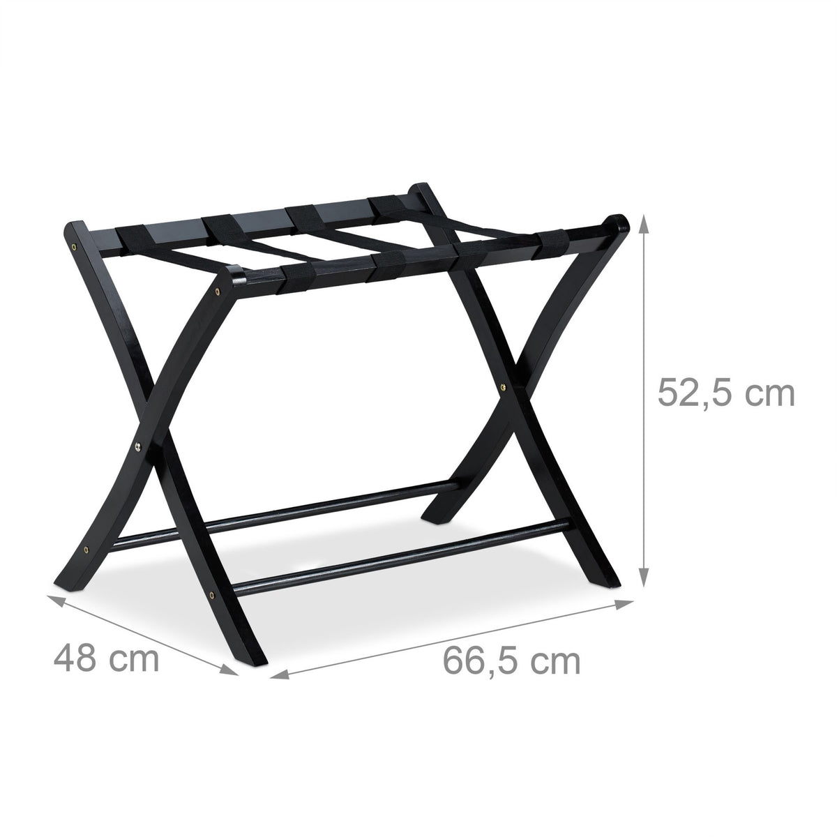 Folding wooden suitcase stand