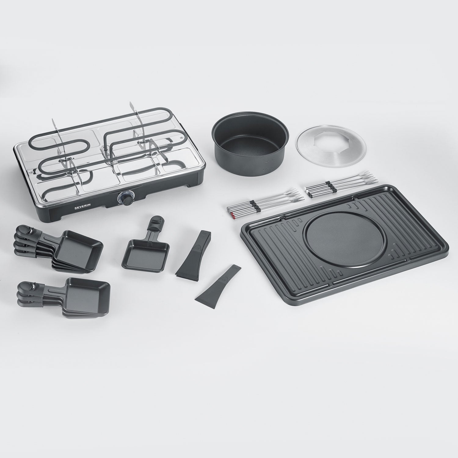 Fondue/Raclette Combined 8 pans 2in1 RG 2347