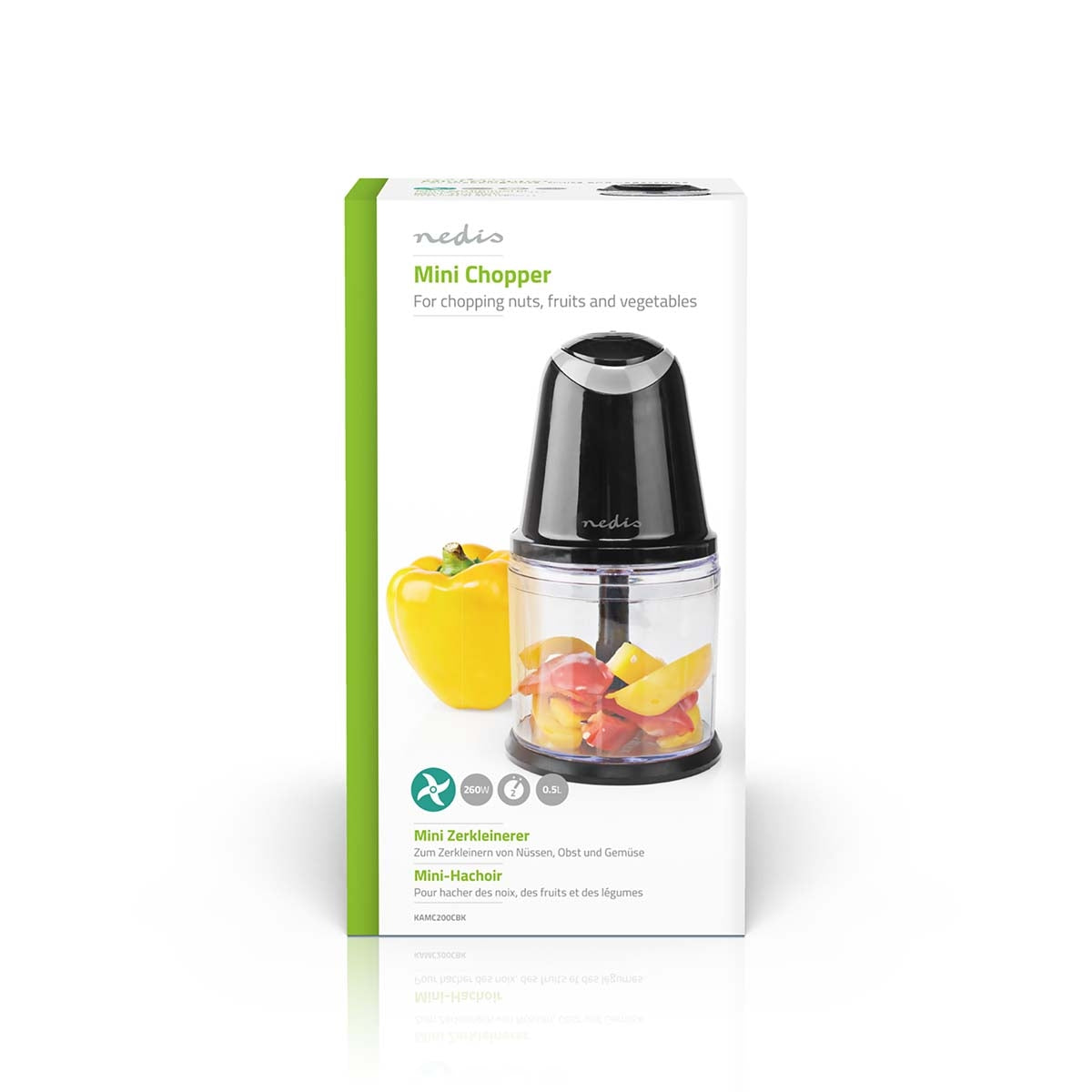 Food Chopper | 260 W | 0.5 l | Plastic | 2 speed setting | Black