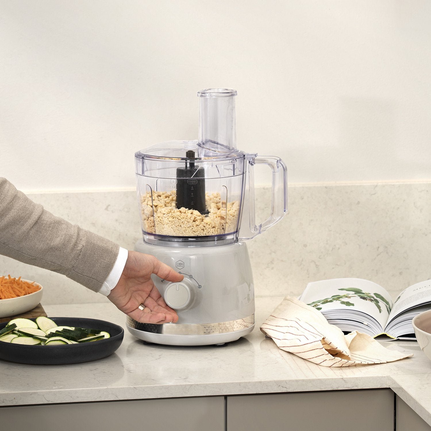 Food Processor – 2.4L, Grey, 500W, Multi-Function