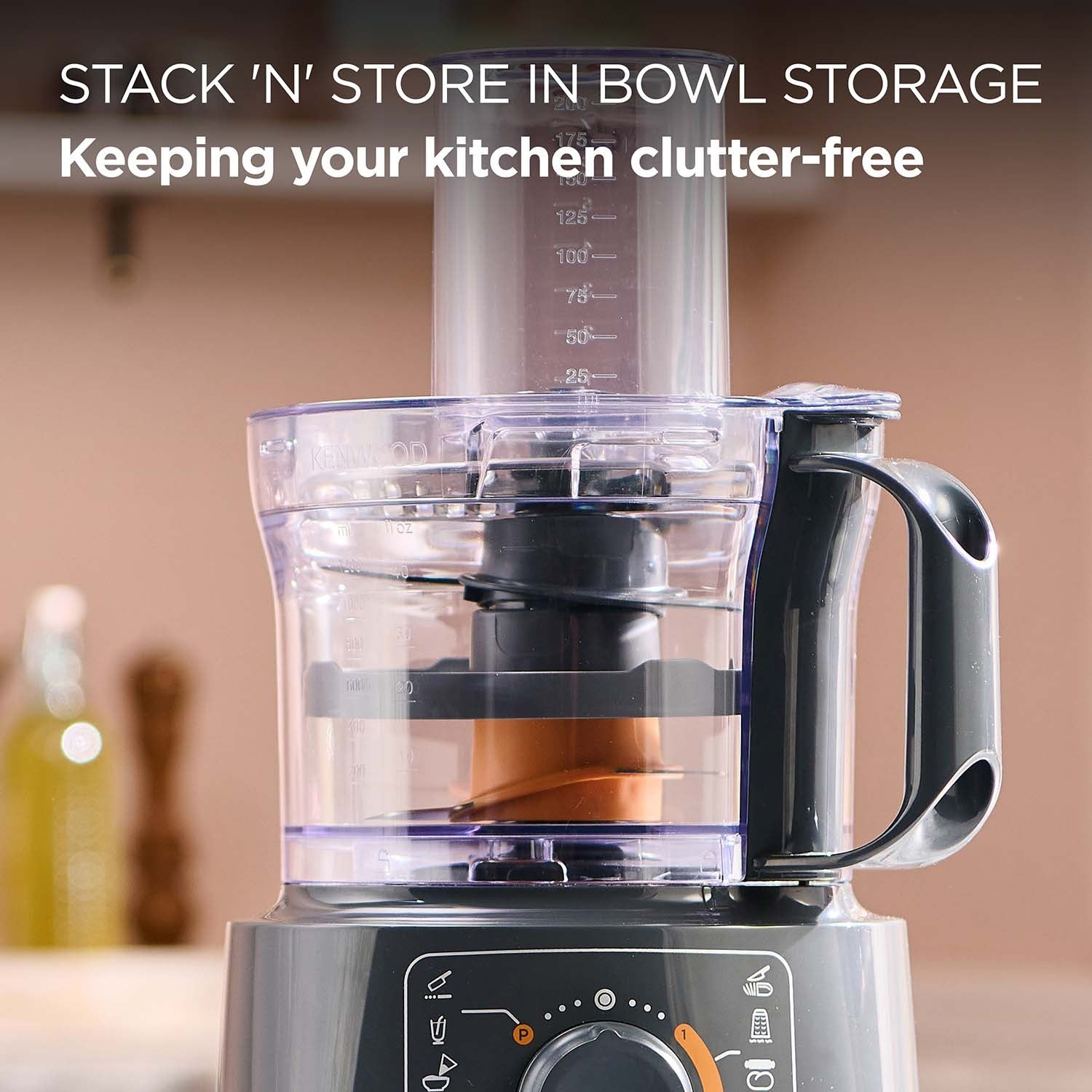 Food Processor, 3.6L, Compact, Grey