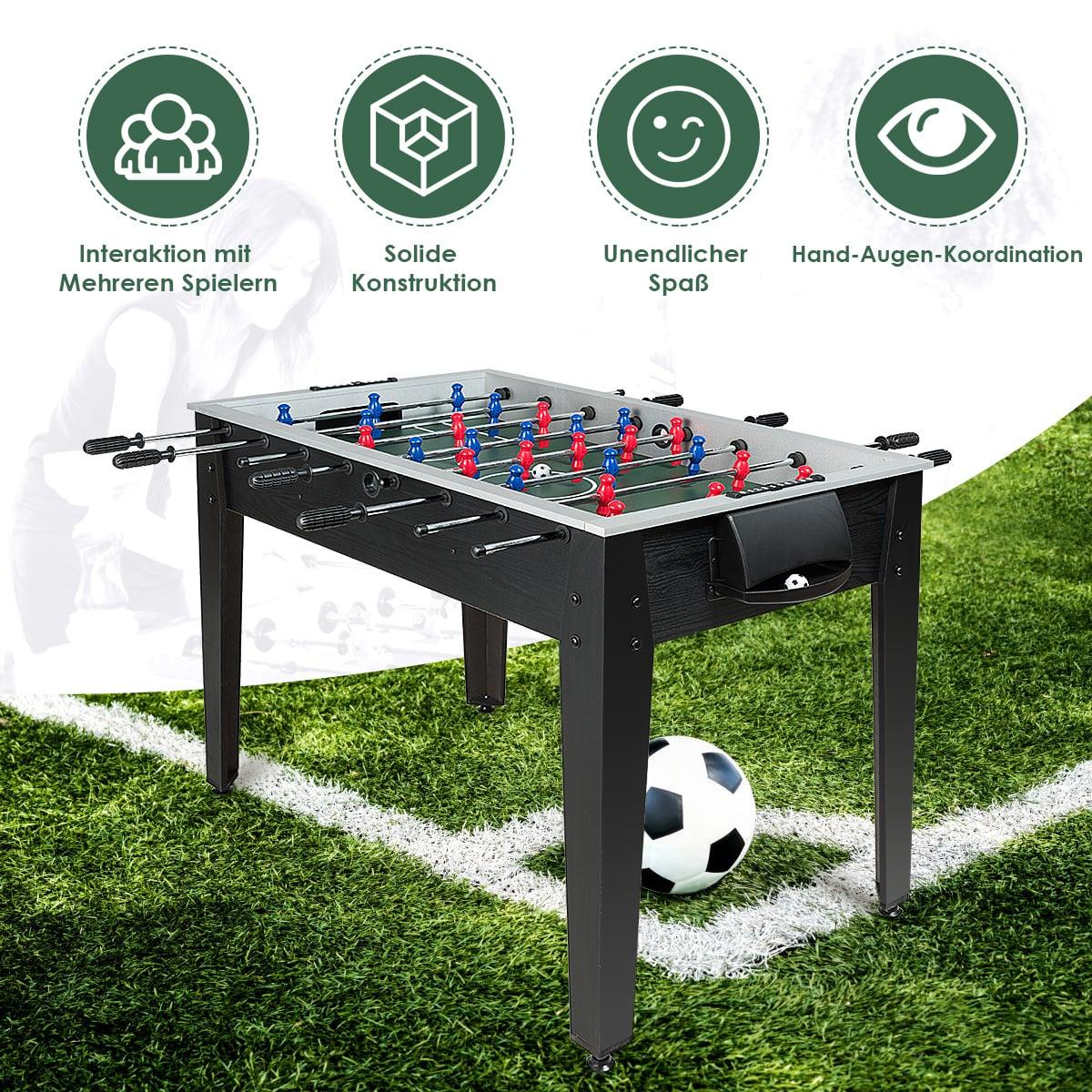 Foosball Table, Competition Size, 122 x 61 x 79 cm, Black