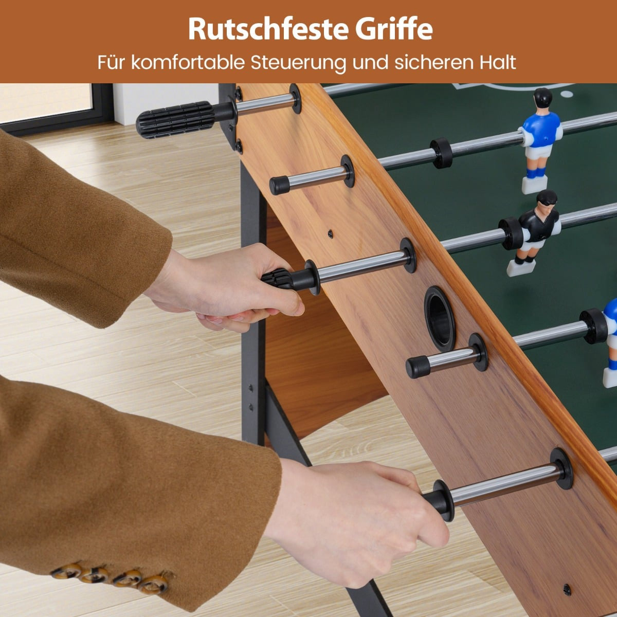 Foosball Table with 22 Players, 2 Balls, Score Counters