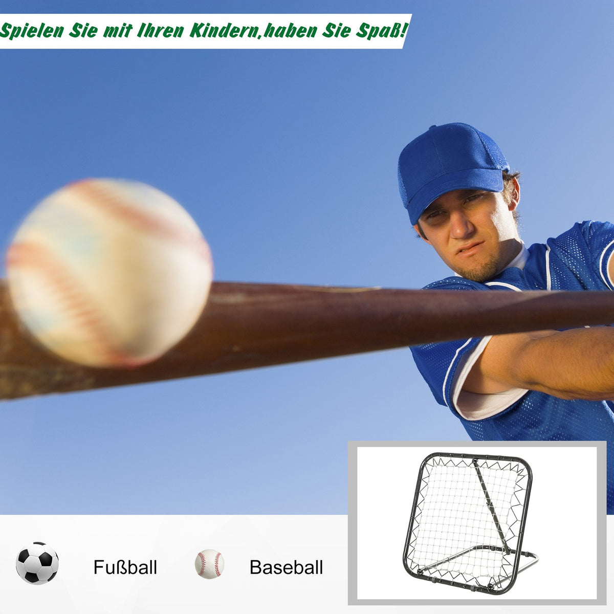 Football Rebounder Foldable Kickback Goal Rebound Wall 5 Levels Baseball Basketball Metal Black 78X84X65-78Cm
