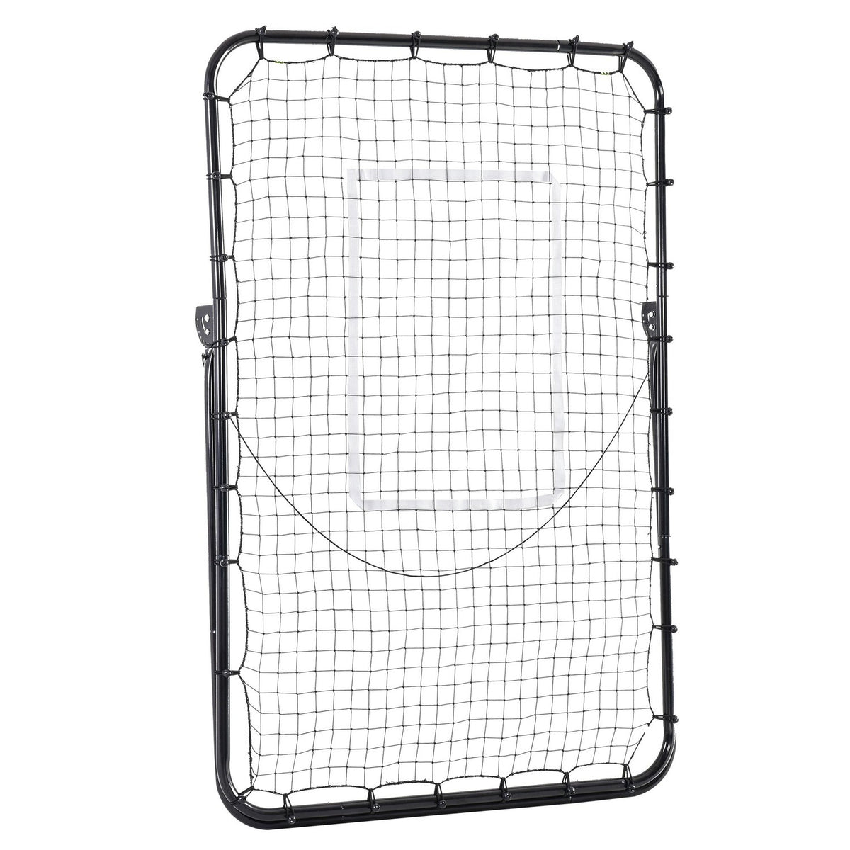 Football Rebounder, Folding Football Goal, Kickback Rebound Wall With 4 Adjustable Levels, 123 X 73 X 178.5 Cm, Black