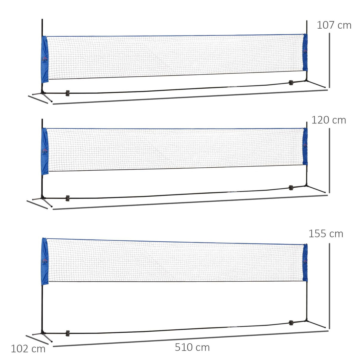 Football Rebounder Kickback Goal Foldable, Rebound Wall Net, 5-Level Adjustable, Steel, Black, 128X118X108-120Cm