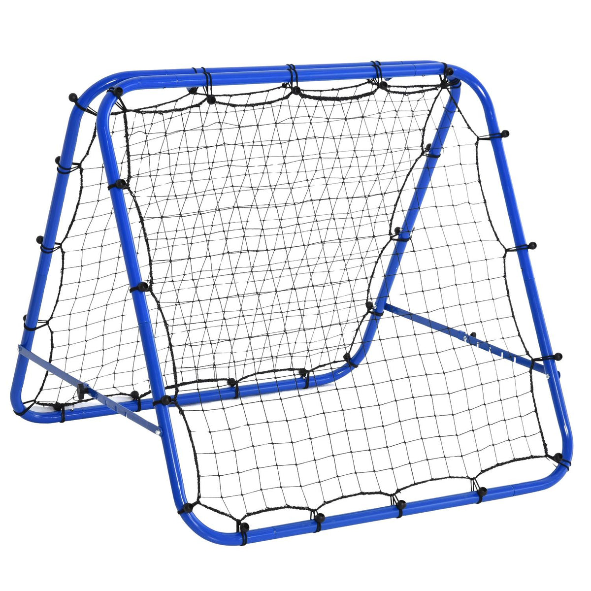 Football Rebounder Kickback Goal Rebound Wall Net Double-Sided Rebound Adjustable In 5 Levels Steel Blue 100 X 95 X 90 Cm