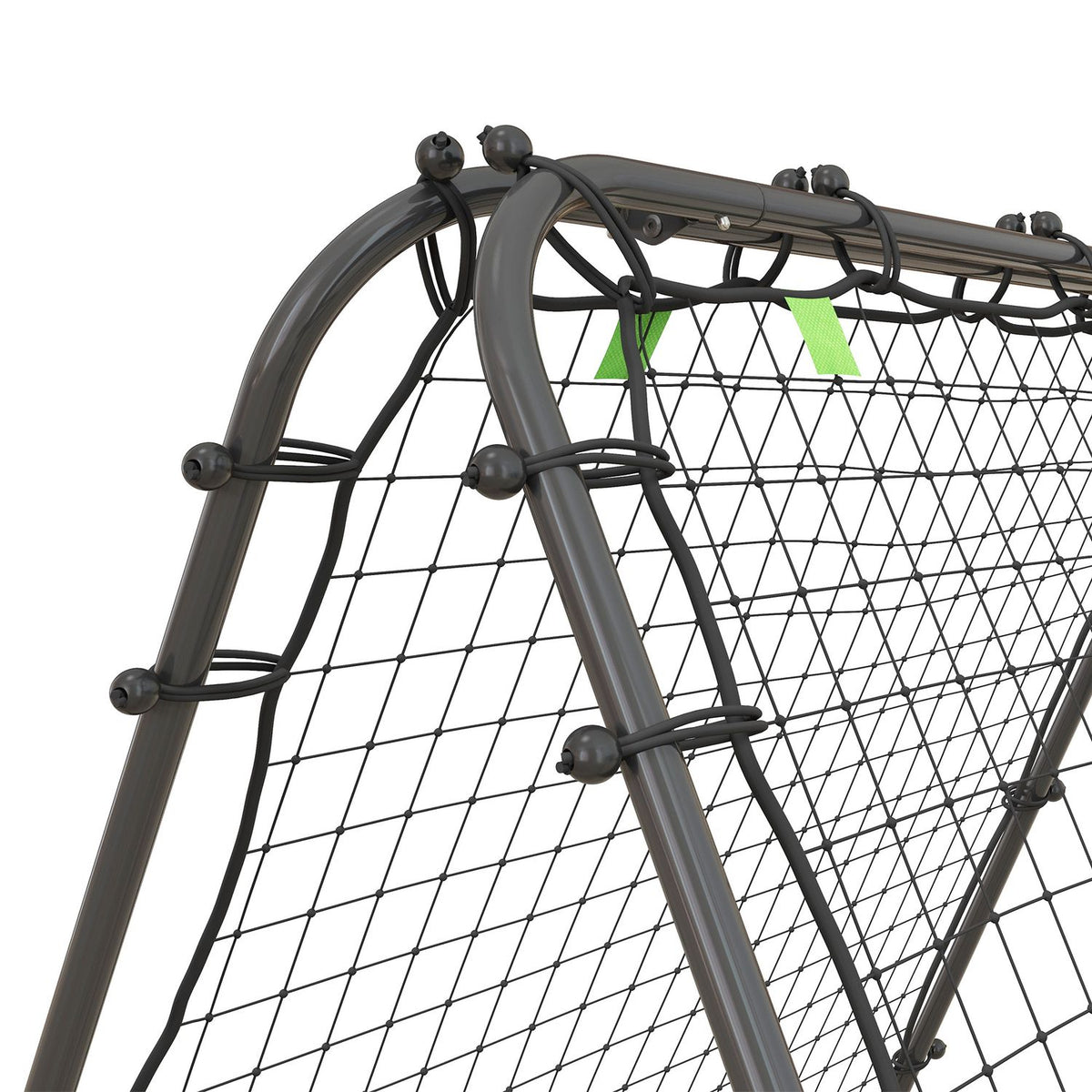 Football Rebounder Kickback Goal Rebound Wall Net Double-Sided Rebound Adjustable in 5 Levels for Football Training Steel Black 100 x 95 x 90 cm