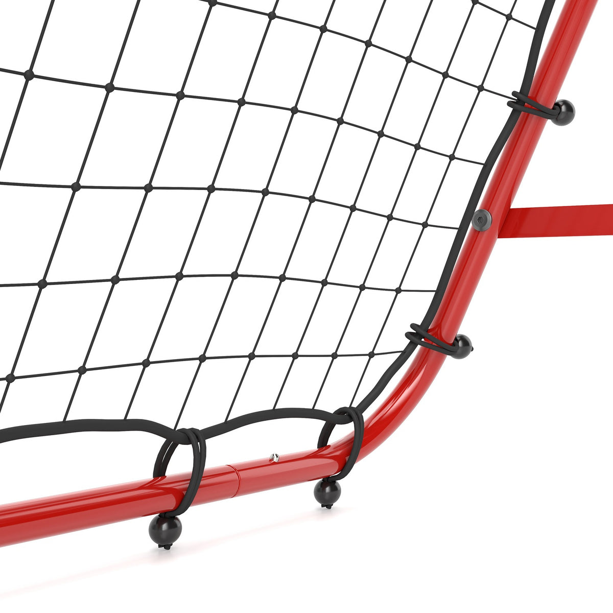 Football Rebounder Kickback Goal Rebound Wall Net Double-Sided Rebound Adjustable in 5 Levels for Football Training Steel Red 100 x 95 x 90 cm
