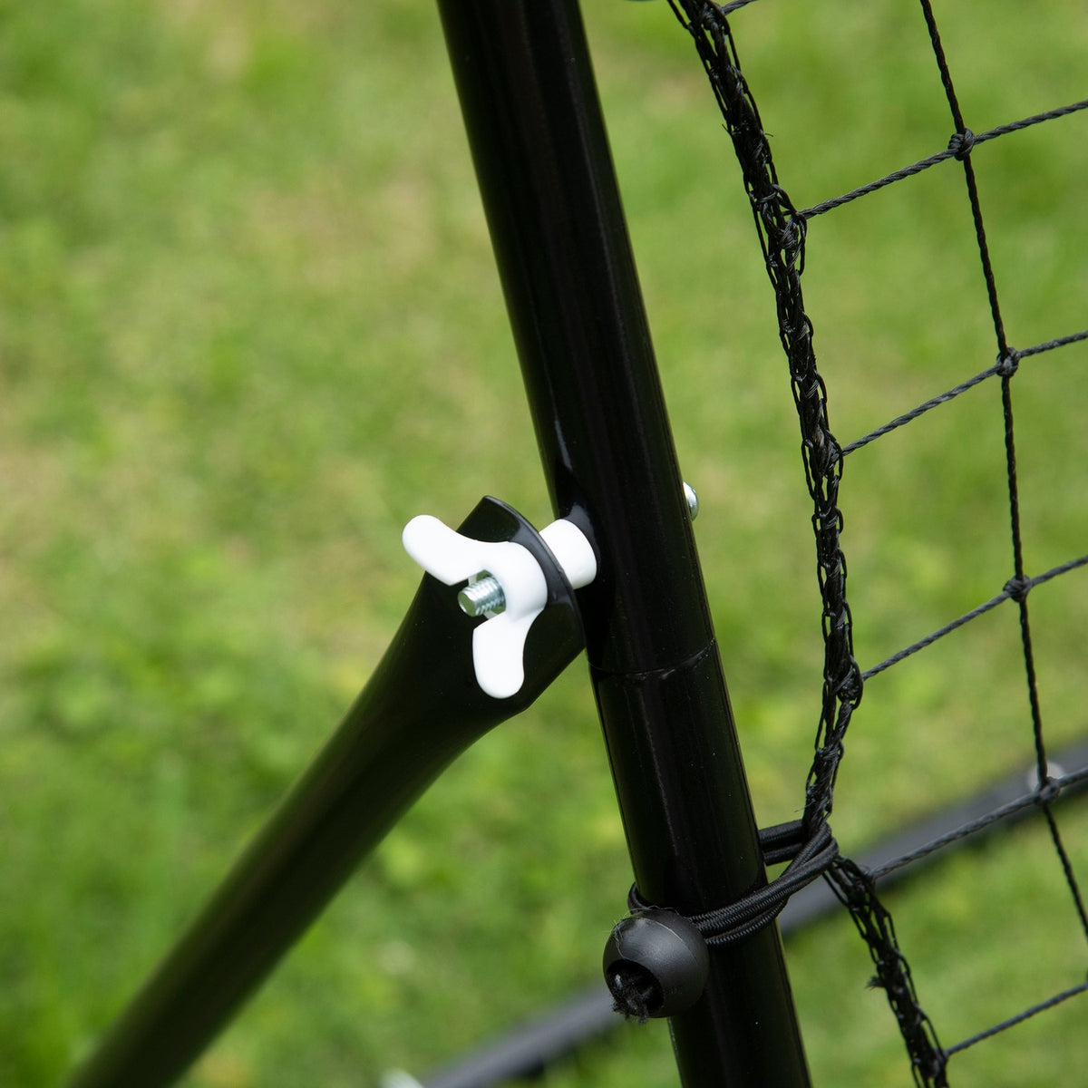 Football Rebounder Kickback Goal Rebound Wall Net Made Of Metal Tube+Pe, 96X80X96 Cm, Black