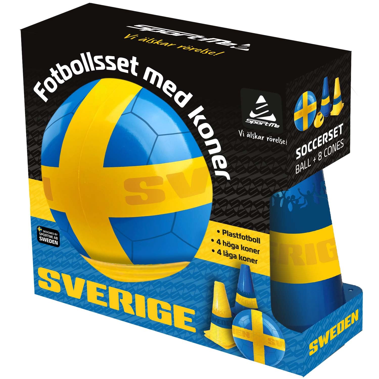 Football Set with Ball and Cones – Sweden Design