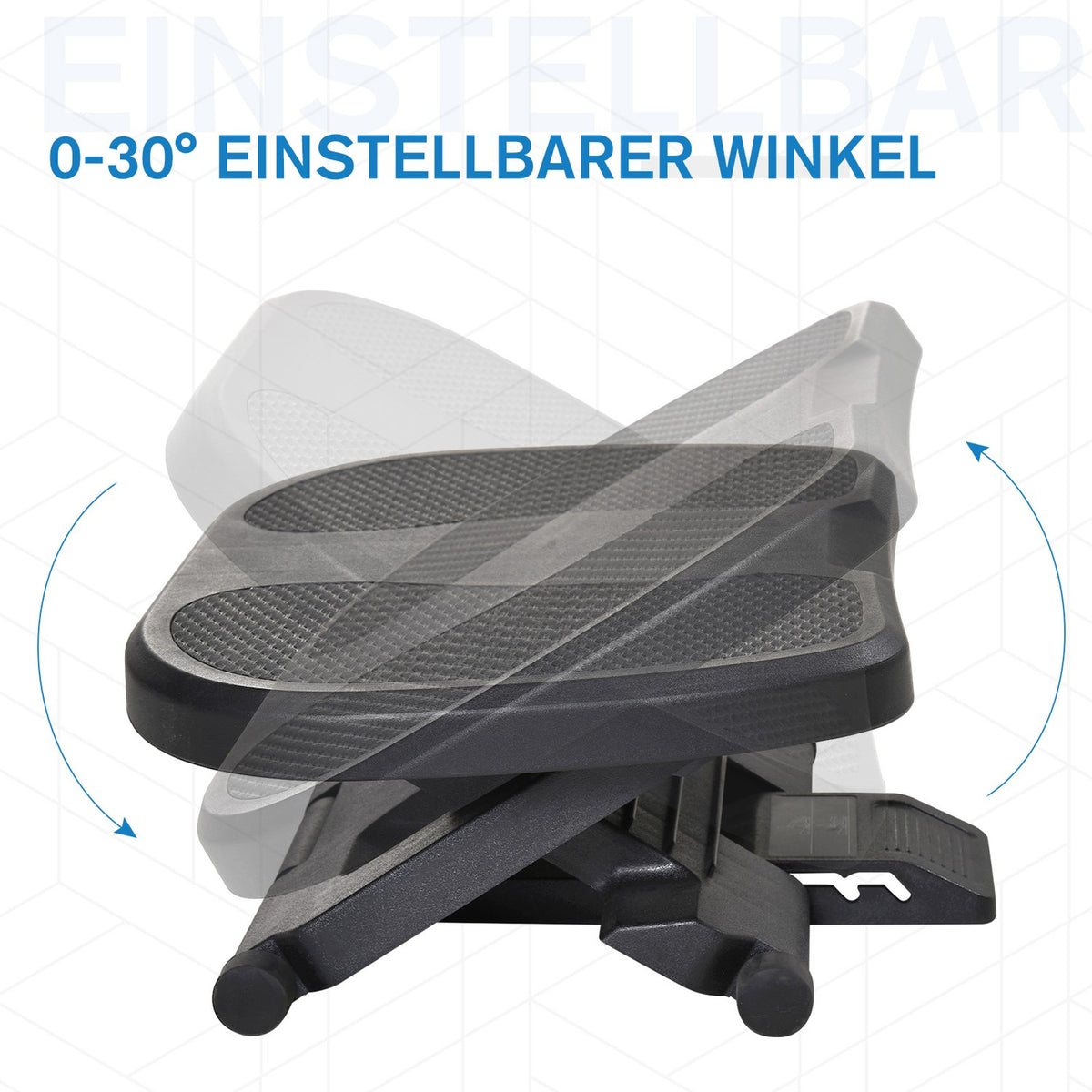 Footrest Footrest, 3 Heights Adjustable, Hips, Black, 45X34X(10-16.5)Cm