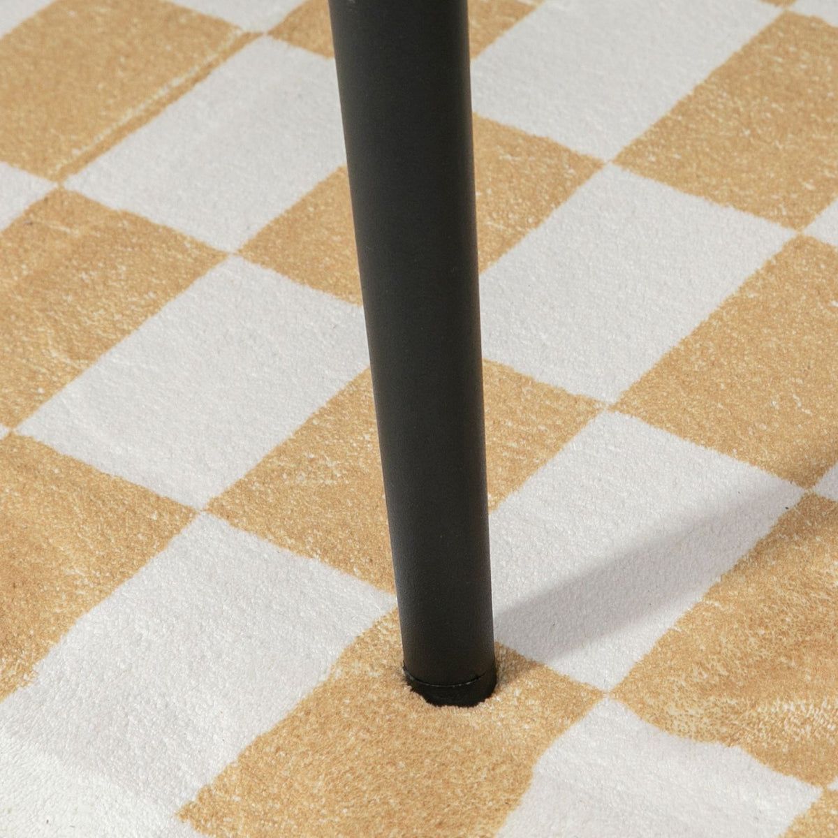 Footstool Square Cashmere Look Dressing Stool With Steel Legs For Living Room/Bedroom, Beige, 42X42X47Cm