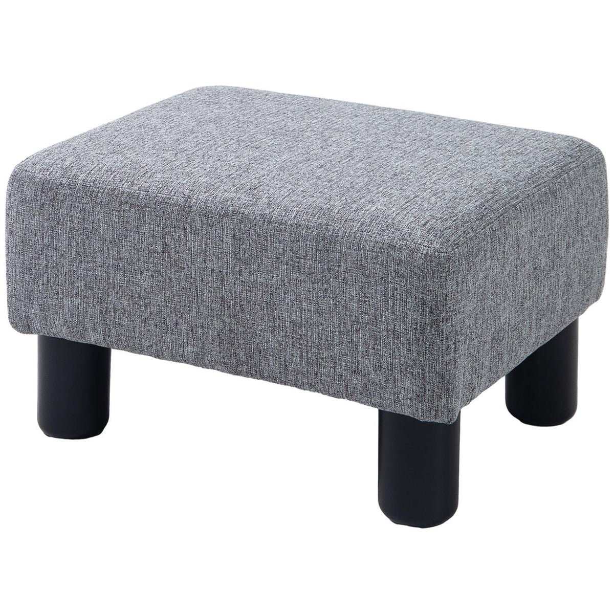 Footstool, Stool, Rectangular Ottoman, Footrest Made Of Linen, Upholstered Stool, Load Capacity Up To 150 Kg, For Living Room, Hallway, Grey