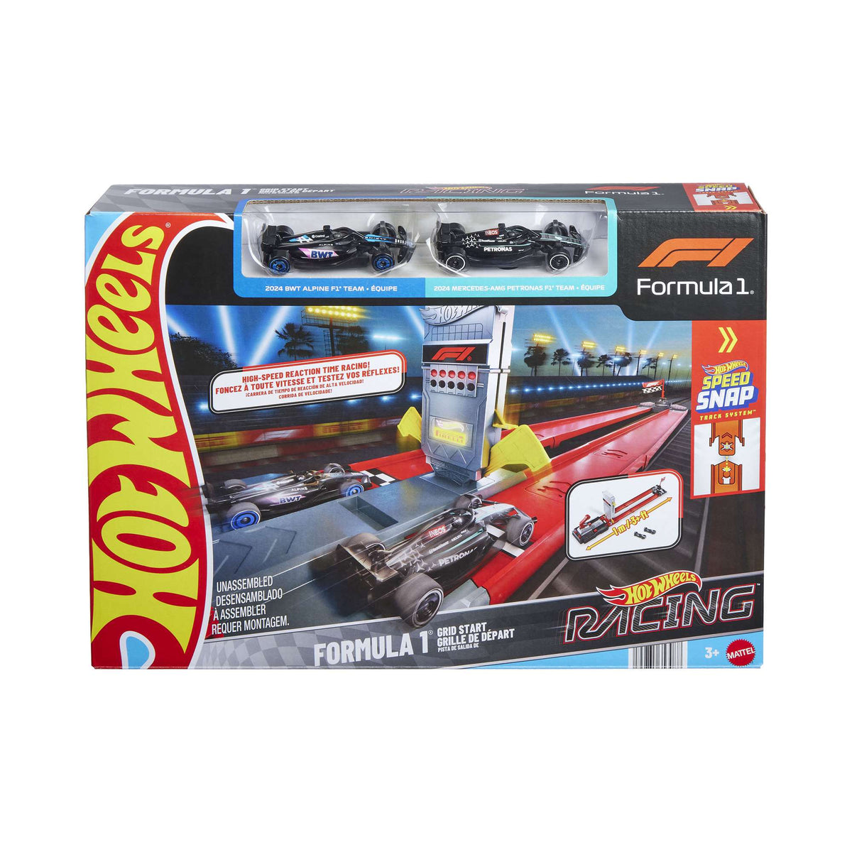 Formula 1 Racing Track Set with 2 F1 Cars, 86 cm