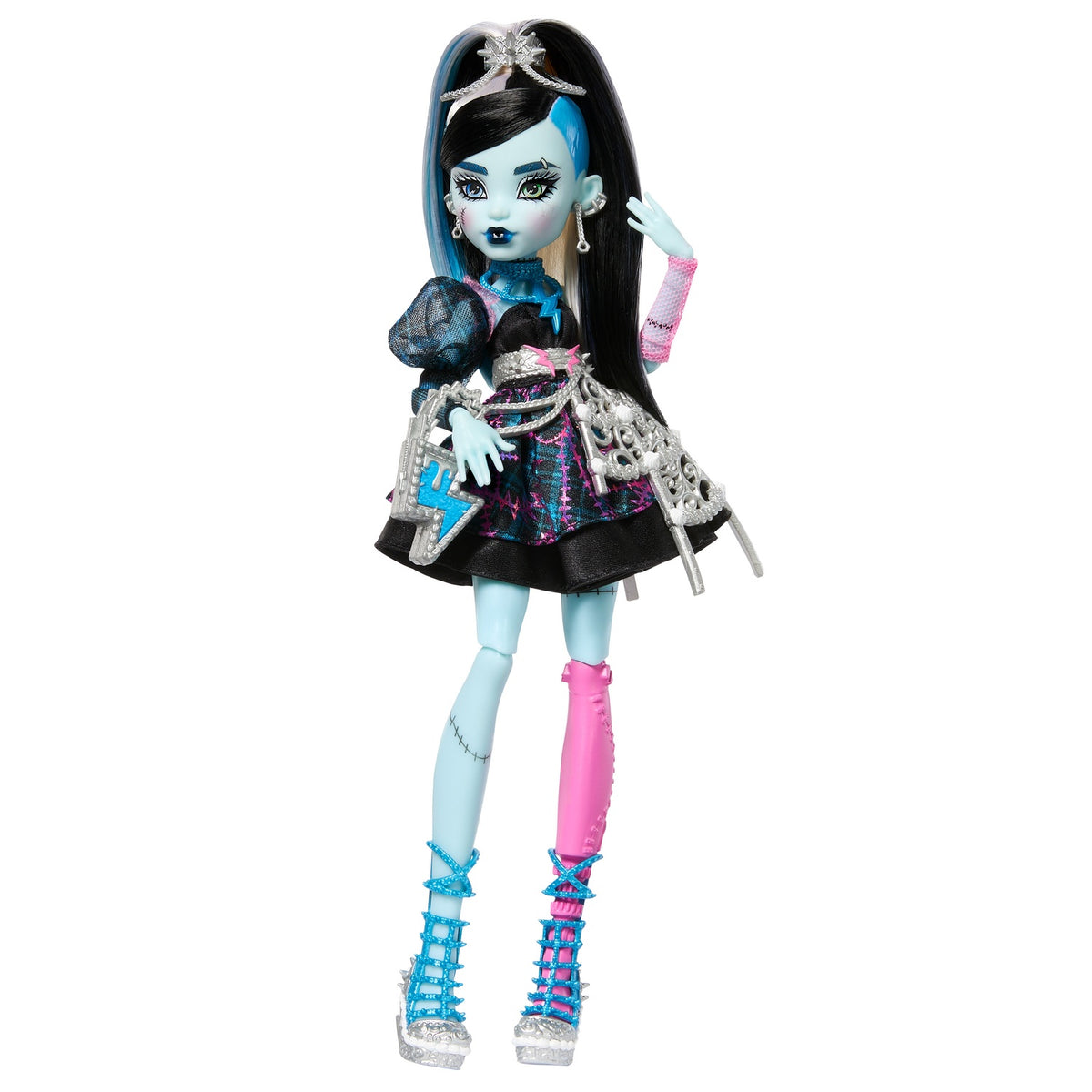 Frankie Stein Doll, Black Party Dress, 7 Accessories