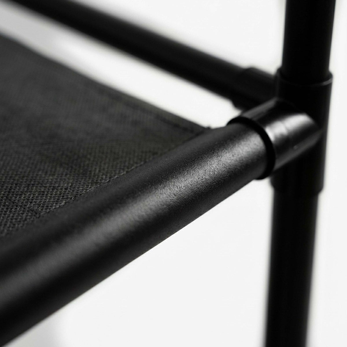 Free-Standing Black Clothes Rack with 2 Shelves
